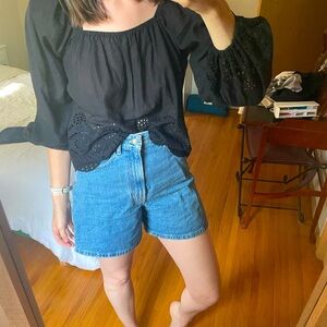 Carly Jean Los Angelas puffed sleeved blouse, size small